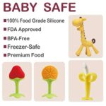 ANGELBLISS Beissring für Babys Kühlend,Kleinkinder Beissring für Zum Zahnen,Natürlicher Kühlbeissring ,Von der FDA Zugelassene Beissring Spielzeug- 4 Stück – Bild 5