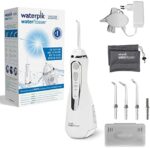 Waterpik Cordless Advanced Waterflosser kabellose Munddusche mit 4 Aufsätzen, Druckbereich von 3,1 bis 5,2 regulierbar über 3 Druckeinstellungen, mit Induktionsladesystem