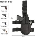 Goldmiky Beinholster Pistolenholster, Einstellbare Tactical Airsoft Pistol Drop Bein Holster Tasche, Oberschenkel Tiefziehholster taktisch für rechtes Bein zum Jagdschiessen Camping – Bild 4