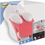 Post-it Dispenser Z-Notes CAT, Dispenser mit 1 Block Super Sticky Z-Notes, 90 Blatt pro Block, 76 mm x 76 mm, Farbe Pink - Für eine unkomplizierte Einhand-Notizausgabe auf deinem Schreibtisch – Bild 2