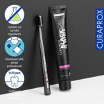 Curaprox Black is White Set für weisse Zähne, Zahnaufhellung mit schwarzer Zahncreme aus Aktivkohle, whitening toothpaste, 1x Zahnbürste und Zahnpasta 90ml – Bild 11