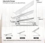 BoYata Laptopständer, Multi-Angle Laptop Ständer mit Heat-Vent, Verstellbarer Notebook Ständer Kompatibel für Laptops einschliesslich MacBook Pro/Air, Lenovo, Samsung – Bild 5