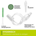 Nasensauger Baby. Das Original. Mit 2 Saugköpfen und Gratis Reinigungsbürste, klinisch getesteter Nasensauger Staubsauger, der sichere und sanfte Baby Nasensauger für jeden Staubsauger – Bild 5