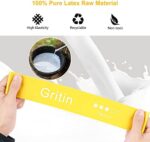 Gritin Theraband 5er Set, Fitnessband Resistance Terra Bands 100% Latex Widerstandsbänder mit Deutscher Übungsanleitung & Tragebeutel, Gymnastikband für Muskelaufbau, Yoga, Pilates, Physiotherapie – Bild 3