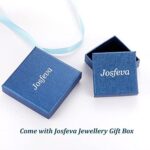 Josfeva Schmuck Set Damen Silber 925, Herz Halskette & Klee Armband & Klee Ohrstecker Set mit 5A Weiss Zirkonia Blau Zirkonia, 45cm Liebe Halskette Damen Ohrringe Ohrstecker Silber Armkette Damen – Bild 7