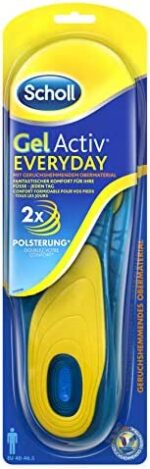 Scholl GelActiv Einlegesohlen Everyday für Freizeitschuhe von 40-46,5, Einlagen mit verbesserter Komfort durch doppelte Polsterung, 1 Paar Gelsohlen – Bild 2