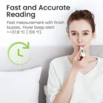 Femometer Digitales Fieberthermometer, Genaue Und Schnelle Ablesungen, Wasserdichte Sonde, Rektal, Oral, Achselthermometer Fieber thermometer für Baby Kinder Erwachsene – Bild 5