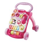 VTech Baby Spiel- und Laufwagen pink – Lauflernwagen mit regulierbarer Geschwindigkeit, Musik und abnehmbarem Spielboard – Für Kinder von 12-36 Monaten