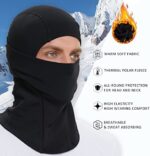 BAONUOR Sturmhaube Gesichtshaube, Balaclava Winter Sturmhaube Fahrrad Motorrad Ski Schlauchtuch für Damen & Herren, schwarz – Bild 5