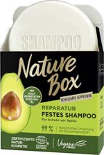 Nature Box festes Shampoo Reparatur (85 g), Reparatur Shampoo mit Avocado Öl repariert das Haar und schützt vor Spliss, recycelbare Verpackung – Bild 6