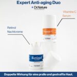 Anti Aging Gesicht 100 ML, Tages und Nachtcreme Anti Falten und Pigmentflecken Entferner, Naturkosmetik Retinol Creme + Vitamin C Serum Gesicht, Französische Creme, Gesichtspflege Set – Bild 2