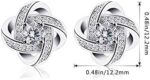 B.Catcher Ohrringe Damen Ohrstecker 925 Sterling Silber Ohrschmuck Twist Würfel Liebe Set Schmuck Zirkonia Geschenk für Damen – Bild 7