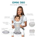 Ergobaby Babytrage für Neugeborene ab Geburt, 4in1 Omni 360 Baumwolle, Kindertrage Tragesystem – Bild 4