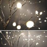 LED Bonsai Baum Lichter, Zhangpu 108 LED Lichterbaum Tisch Bonsai Baum Blüten Licht, Kleine Baumbeleuchtung Nachtlicht Innen Dekoration Touch Schalter Einstellbare Zweige USB/Batteriebetrieben – Bild 3