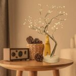 LED Bonsai Baum Lichter, Zhangpu 108 LED Lichterbaum Tisch Bonsai Baum Blüten Licht, Kleine Baumbeleuchtung Nachtlicht Innen Dekoration Touch Schalter Einstellbare Zweige USB/Batteriebetrieben – Bild 2