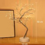 LED Bonsai Baum Lichter, Zhangpu 108 LED Lichterbaum Tisch Bonsai Baum Blüten Licht, Kleine Baumbeleuchtung Nachtlicht Innen Dekoration Touch Schalter Einstellbare Zweige USB/Batteriebetrieben – Bild 7