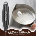PowerLix Elektrischer Milchaufschäumer – 19.000 rpm, mit Ständer, batteriebetrieben für Kaffee & mehr – Bild 6