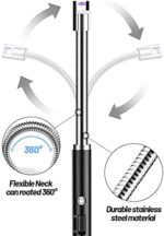 VEHHE Lichtbogen Feuerzeug Elektrisch, USB Aufladbares Elektro LED-Display Stabfeuerzeug Langer Flexibler Hals Geeignet für Küche,Kerzen,Gasherde,Grill – Bild 5