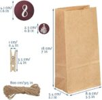 LIVAIA Adventskalender 2024 DIY: 24 Papiertüten, Holzklammern & Aufkleber zum Befüllen – Bild 3