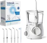 Waterpik Ultra Professional Waterflosser feststehende Munddusche mit 7 Aufsätzen, Druckbereich von 0,7-7 Bar regulierbar über 10 Druckeinstellungen, integrierter Timer