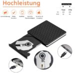 External DVD Drive, Amicool USB 3.0 Type C CD DVD +/-RW Optical Drive USB C Burner Slim CD/DVD ROM Rewriter Writer Reader Portable for PC Laptop Desktop MacBook Mac Windows 7/8.1/10 Linux OS Apple – Bild 7