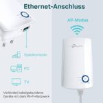TP Link TL WA850RE WLAN Verstärker Repeater(300 Mbit/s, WLAN Verstärker, App Steuerung, Ethernet Port, WPS, AP Modus, LED abschaltbar, kompatibel zu allen WLAN Geräten) weiss – Bild 5