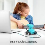 ALLCELE Roboter Kinder Spielzeug, Wiederaufladbares Ferngesteuertes Roboter Spielzeug mit LED-Augen Musik und Interessanten Geräuschen für ab 3 4 5 6 7 8 Jahre Jungen und Mädchen Geschenk – Bild 4