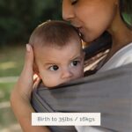 Boba Baby Tragetuch Neugeborene - Elastisches Babytragetuch und Stilltuch für Unterwegs - Einfach zu binden - Babytrage Neugeborene ab Geburt bis 16kg – Bild 4