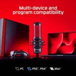 HyperX HX-MICQC-BK QuadCast - Standalone Mikrofon mit umfangreichen Funktionen für Streamer Gamer – Bild 3