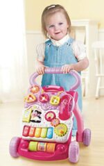 VTech Baby Spiel- und Laufwagen pink – Lauflernwagen mit regulierbarer Geschwindigkeit, Musik und abnehmbarem Spielboard – Für Kinder von 12-36 Monaten – Bild 4