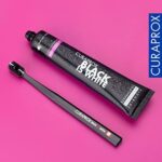 Curaprox Black is White Set für weisse Zähne, Zahnaufhellung mit schwarzer Zahncreme aus Aktivkohle, whitening toothpaste, 1x Zahnbürste und Zahnpasta 90ml – Bild 14