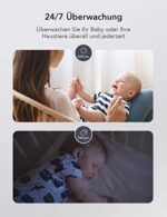 Nooie Babyphone mit Kamera & App – 2K WLAN Monitor, Nachtsicht, Geräuscherkennung, Alexa-kompatibel – Bild 8