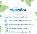 WaterWipes Feuchttücher für Babys, die reinsten Baby Feuchttücher für zarte Babyhaut, kompostierbare – Bild 2