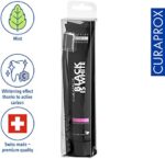 Curaprox Black is White Set für weisse Zähne, Zahnaufhellung mit schwarzer Zahncreme aus Aktivkohle, whitening toothpaste, 1x Zahnbürste und Zahnpasta 90ml – Bild 9