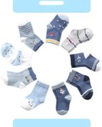 Cotton Coming Baumwolle Baby Jungen Socken,9 Paar Süss. Kleinkind Jungen BabySocken mit Griffen – Bild 2