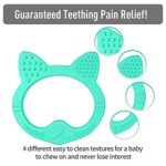 Silikon Beissring Baby 3er Set, Beissring Baby BPA frei,Baby Beissring aus weichem Silikon zur Zahnungshilfe und Massage mit Griff – Bild 3