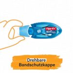 Tipp Ex Korrekturroller Micro Tape Twist mit Schutzkappe, in 3 Farben (Farblich sortiert), 8m x 5 mm, Ideal für die Schule, 3 Stück – Bild 4
