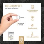 Maca Kapseln hochdosiert - Maca 201 Extrakt mit Tribulus terrestris, Cordyceps, Bockshornklee, Zink, Ginseng, Safran, Selen - 90 Kapsel Heldenkraft für Männer – Bild 6