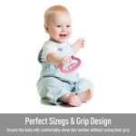 Silikon Beissring Baby 3er Set, Beissring Baby BPA frei,Baby Beissring aus weichem Silikon zur Zahnungshilfe und Massage mit Griff – Bild 4