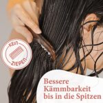 Jean & Len Conditioner Pflege Jojoba & Apfel, pflegt lange und brüchige Haarspitzen, entwirrt Knoten und sorgt für bessere Kämmbarkeit, Spülung mit Apfel Duft, ohne Parabene & Silikone, vegan, 300 ml – Bild 5