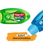 Tipp Ex Korrekturroller Micro Tape Twist mit Schutzkappe, in 3 Farben (Farblich sortiert), 8m x 5 mm, Ideal für die Schule, 3 Stück – Bild 3