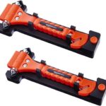Sicherheitsgurtschneider und Fensterhammer, Notfall-Werkzeug, 2er-Pack
