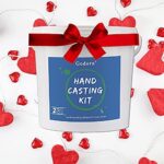 Paar-Handabdruck-Set mit Holzsockel - Perfektes Jahrestagsgeschenk – Bild 9