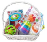 Geschenkkorb Geschenk zur Geburt oder Taufe mit Spieluhr Fisher Price Rassel uvm