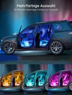 Govee LED Innenbeleuchtung Auto, 4pcs 48 LED Auto LED Strip, Upgrade Zwei-Linien-Design, Wasserdicht Beleuchtung APP Steuerbare mehrfarbig Musik Innenbeleuchtung mit Zigarettenanzünder – Bild 2