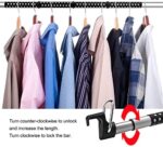 Beinhome Kleiderstange Auto,Vehicle Kleiderbügel mit Starken Metall und Gummigriffen Besten für Reisen,Kleiderständer Passend für die Meisten Autos,SUVs,and RVs(90-162.5cm) – Bild 4