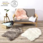 Teppich Wölkchen Lammfell Schaffell Imitat Fellteppich | Wohnzimmer Schlafzimmer Deko | Kunstfell als waschbarer Bettvorleger, Dekofell für Stuhl, Sofa, Bett – Bild 7