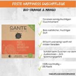 SANTE Naturkosmetik Feste Seife zum Duschen für zarte Haut, Vegane Formel mit Bio Orange und Mango, Feste Happiness Duschpflege, 1 x 80 g – Bild 3
