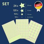 Leuchtsterne selbstklebend, 452 Leuchtsticker – extra helle Aufkleber, Leuchtsterne Kinderzimmer, Leuchtaufkleber – Bild 2