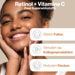 Anti Aging Gesicht 100 ML, Tages und Nachtcreme Anti Falten und Pigmentflecken Entferner, Naturkosmetik Retinol Creme + Vitamin C Serum Gesicht, Französische Creme, Gesichtspflege Set – Bild 4